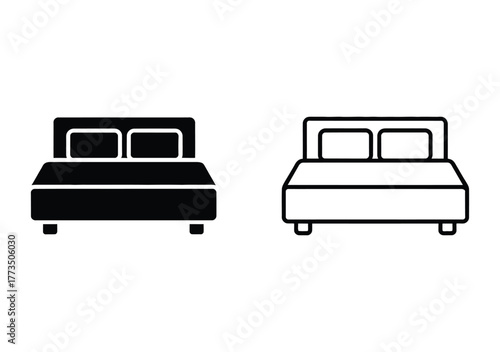 Dreamy bedroom icon set offers cozy comfort and relaxation, perfect for interior design projects and creating a peaceful atmosphere, ideal for sleep and wellness concepts