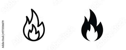Ignite your designs with these fiery flame icons, perfect for adding a touch of passion and energy to your projects with bold, impactful style and sleek, modern flair