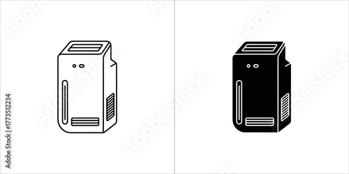 Air purifier device with ventilation
