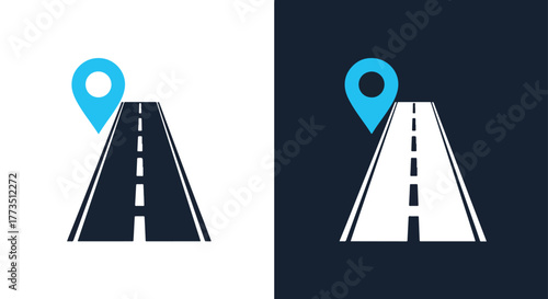 Broken chain link icon concept - Vector icon symbol for website - Icon vector - Blue icon vector - Line and glyph solid icon and logo template