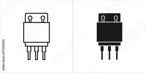 Electronic component, possibly a transistor or capacitor