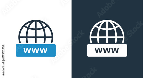 Video content widespread sharing - Vector icon symbol for website - Icon vector - Blue icon vector - Line and glyph solid icon and logo template