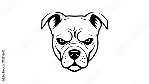 portrait of a dog with angry face vector illustration