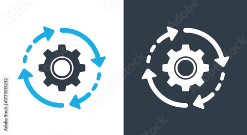 Educator teaching students icon - Vector icon symbol for website - Icon vector - Blue icon vector - Line and glyph solid icon and logo template