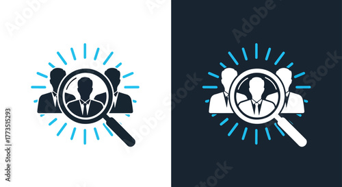 Secure system update protection - Vector icon symbol for website - Icon vector - Blue icon vector - Line and glyph solid icon and logo template