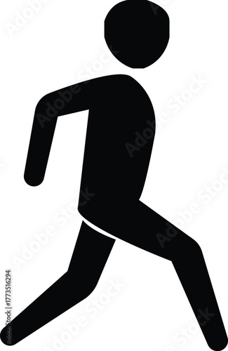 Yoga Lunge Pose Silhouette Icon