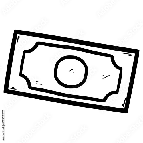 doodle money illustration hand drawn outline vector