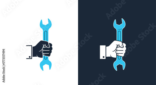 Teacher educating students icon - Vector icon symbol for website - Icon vector - Blue icon vector - Line and glyph solid icon and logo template