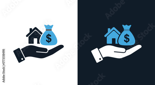 Secure network connection icon - Vector icon symbol for website - Icon vector - Blue icon vector - Line and glyph solid icon and logo template