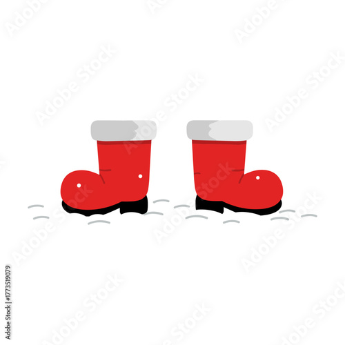 Jolly St Nicks boots traipsing through snow