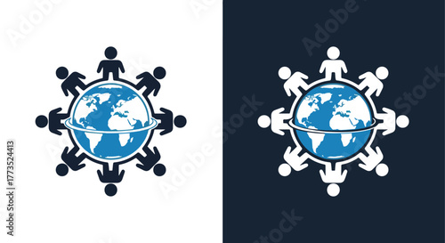 Defense shield and sword emblem - Vector icon symbol for website - Icon vector - Blue icon vector - Line and glyph solid icon and logo template