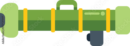 Powerful bazooka weapon is standing by, ready to unleash its destructive force on the battlefield