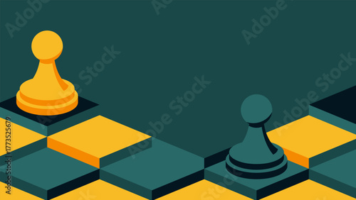 Abstract Geometry Chess Board Background