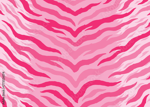 Pink Tiger skin background pattern design. Animal print vector illustration background. Wildlife fur skin design illustration for web, home decor, fashion, surface, graphic design