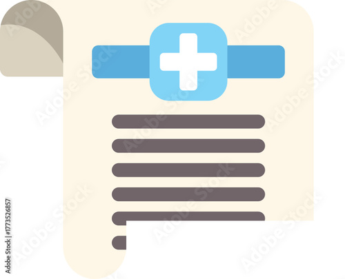 Medical record icon showing patient information for hospitals and clinics