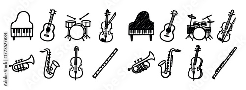 Musical Instrument Doodles