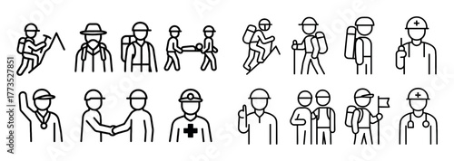 Minimalist Climbing Icons