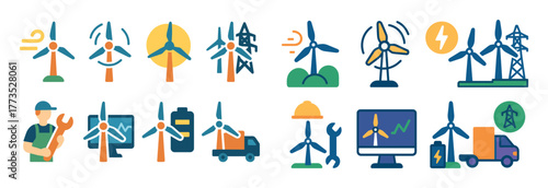Wind Power Icons