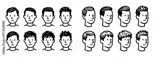 Men's Hairstyle Doodles
