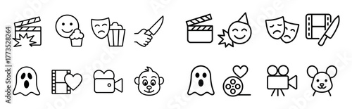 Minimalist Cinema Icons