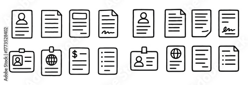 Job Hiring Doodle Icons