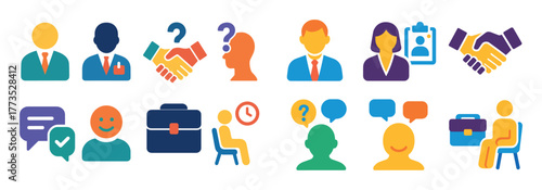 Job Hiring Icon Set