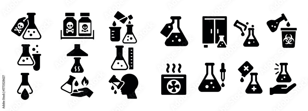 Obraz premium Chemical Safety Icons