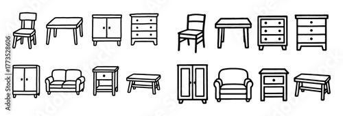 Doodle Furniture Icons