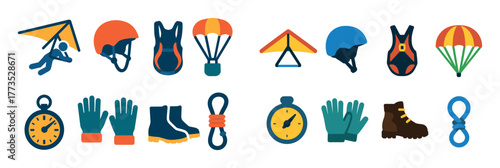 Hang Gliding Gear Icons