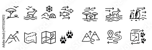 Animal Migration Icons