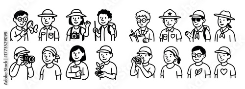 Animal Migration Doodle Grid