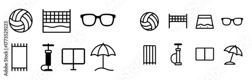 Beach Volleyball Icons