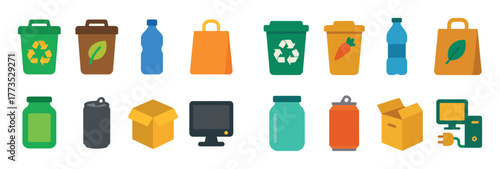 Waste Sorting Icons