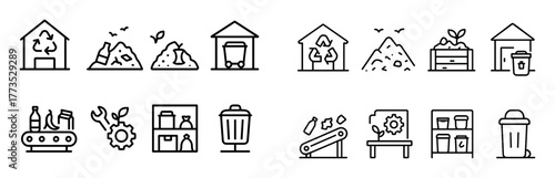 Minimalist Waste Icons