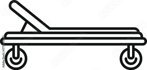 Adjustable rolling sunbed offering comfort and relaxation by the pool or beach