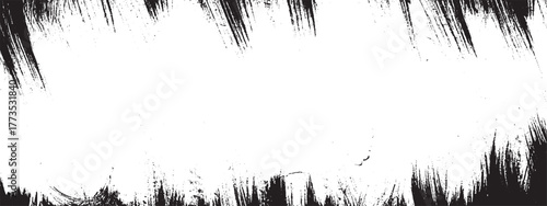 Abstract black and white ink brush stroke texture background pattern