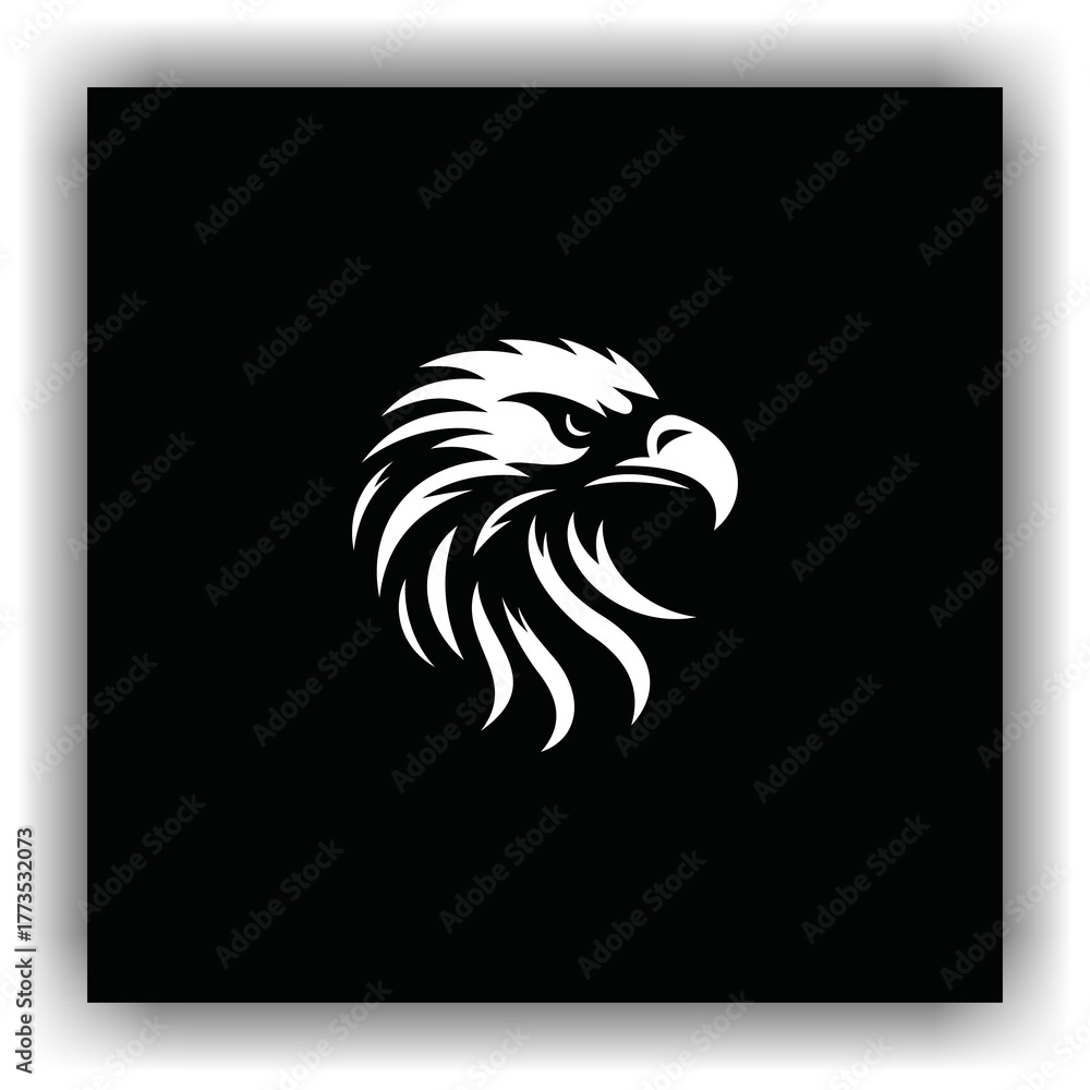 Obraz premium Eagle head vector, black, cute, abstract, modern, sharp