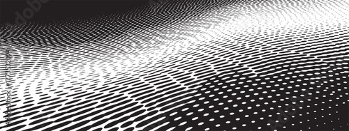 Abstract optical illusion of parallel lines creating three dimensional effect