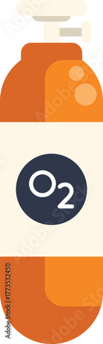 Oxygen tank is providing supplemental oxygen for those with breathing difficulties