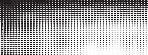 Halftone Pattern of Black Ovals on White Background Abstract Texture