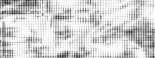 Bilde på lerret Monochrome halftone pattern with circles in varying sizes and densities