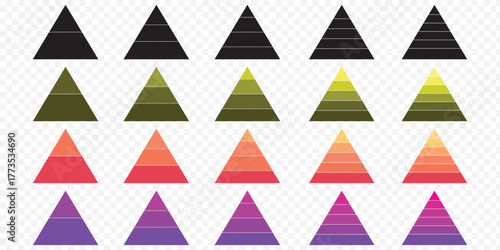 Pyramid icon vector. Simple finance pyramid symbol. Trendy flat ui sign design. Thin linear graphic pictogram for web site, mobile application. Logo illustration. Vector illustration, EPS 10.