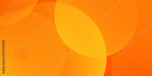 Abstract orange background with circles. Vector illustration