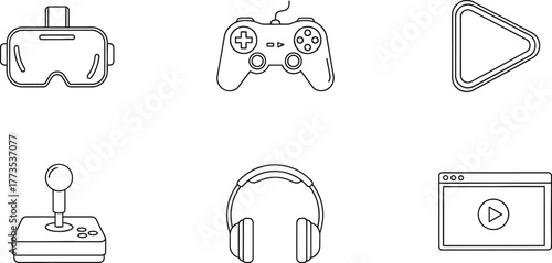 Vector art of video game and virtual reality