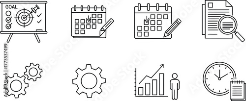 Vector art of business and management elements