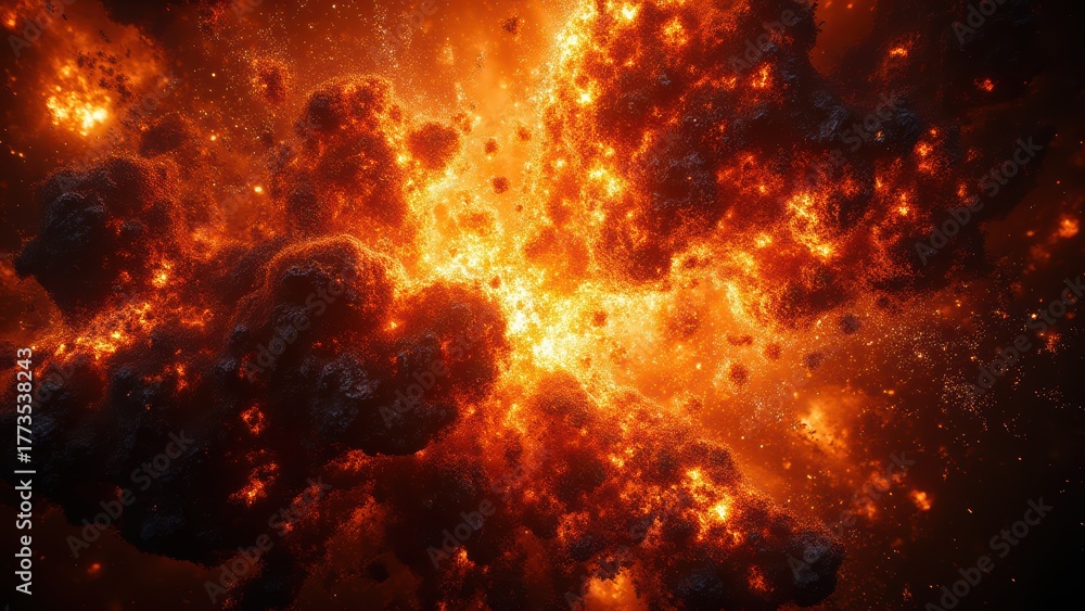 Fototapeta premium Explosive Cosmic Gas Cloud in Space