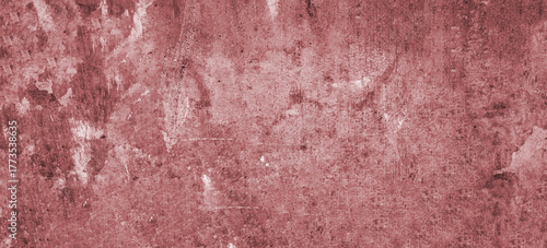 Abstract Red Grunge Texture Background, Distressed Vintage Wall Surface, Aged Pink Concrete Backdrop