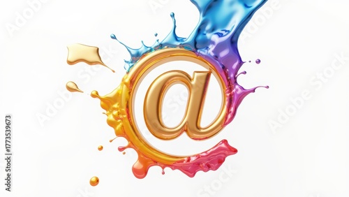 Colorful Splash Around Email Symbol