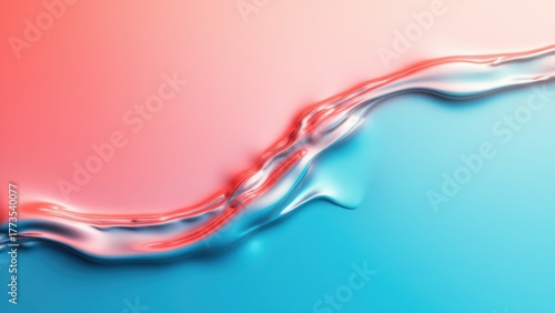 Abstract Water Wave with Color Gradient