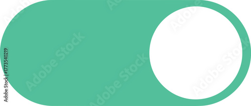 Modern toggle switch on off control interface element vector